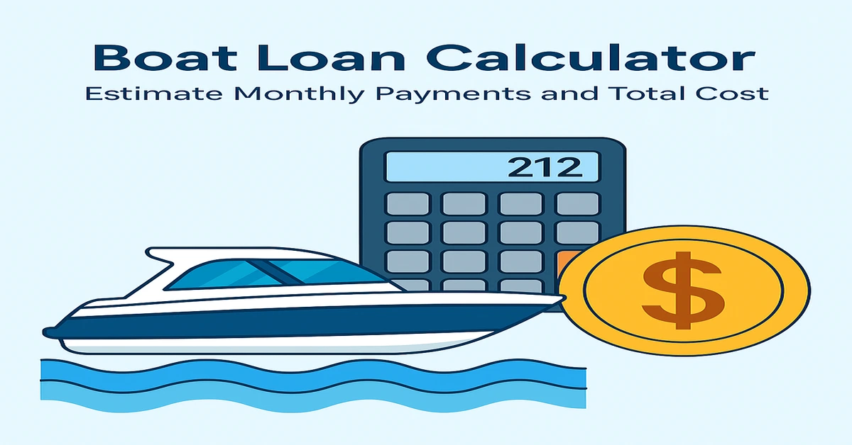 Boat Loan Calculator – Estimate Monthly Payments & Total Cost (U.S. 2026)